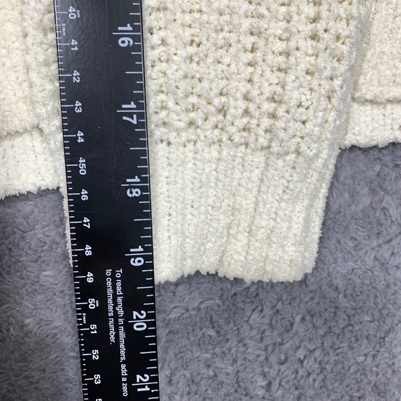 Moral Fiber Women’s Cream Cable Knit Turtleneck Sweater Size M Polyester Chunky - Picture 5 of 8